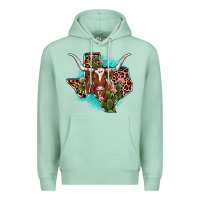 Seafoam texas longhorn texas map Premium Hoodie - JahusDesignShop