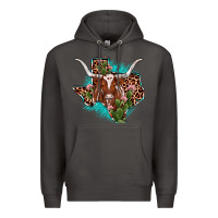 Smoke texas longhorn texas map Premium Hoodie - JahusDesignShop