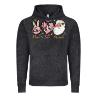 Pink Peace Love Christmas Vintage Hoodie | Teevron