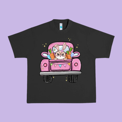 Easter Bunny And Truck Urban Heavy Tee Designed By Maliassmallbusiness