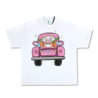 White easter bunny and truck Urban Heavy Tee - MaliasSmallBusiness