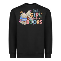 Black just a girl who loves books Heavyweight Sweatshirt - MaliasSmallBusiness