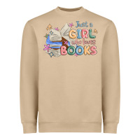 Mushroom just a girl who loves books Heavyweight Sweatshirt - MaliasSmallBusiness