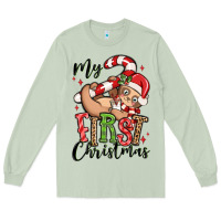 Matcha my first christmas cute christmas sloth Long Sleeve Tee - MaliasSmallBusiness