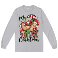 Moon Dust my first christmas cute christmas sloth Long Sleeve Tee - MaliasSmallBusiness