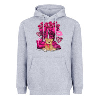 Heather Grey Army boots Valentine's Day Heavyweight Hoodie - HowdyJamesFarm
