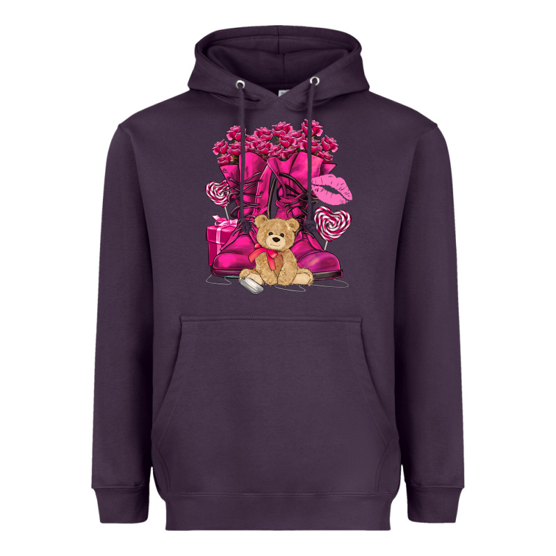 Army Boots Valentine's Day Heavyweight Hoodie by HowdyJamesFarm | Teevron