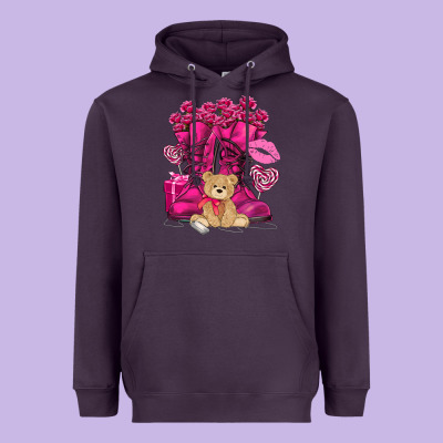 Army Boots Valentine's Day Heavyweight Hoodie Designed By Howdyjamesfarm