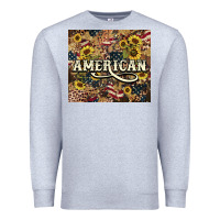 Heather Grey American tumbler 4th of july Premium Sweatshirt - HowdyJamesFarm