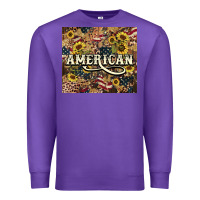 Purple American tumbler 4th of july Premium Sweatshirt - HowdyJamesFarm