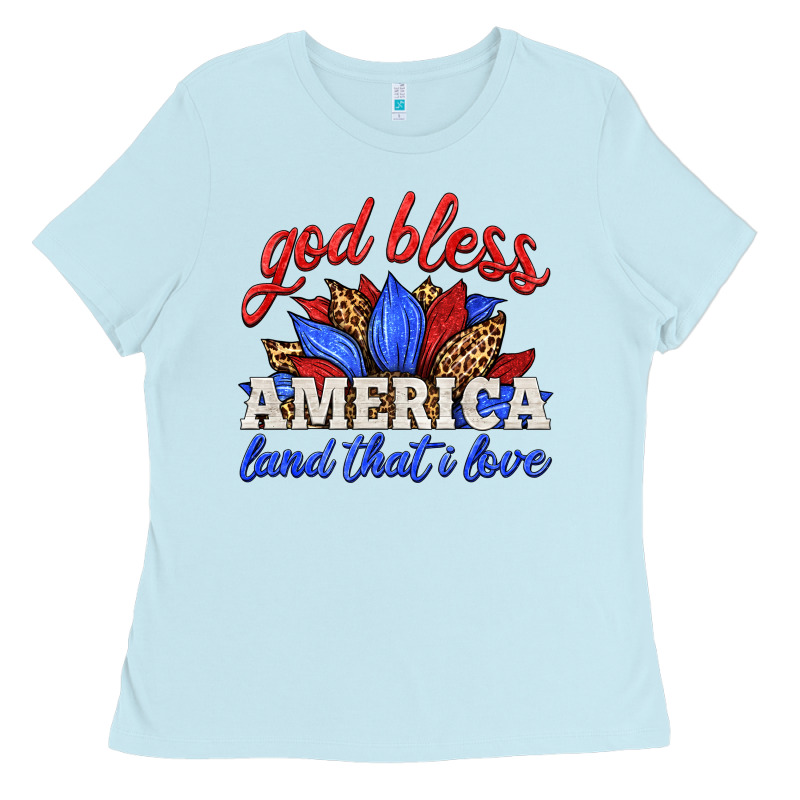 God Bless America Land That I Love Ladies Tee by HRA Design Shop | Teevron