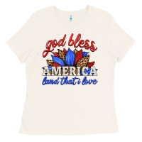 Bone god bless america land that i love Ladies Tee - HRA Design Shop