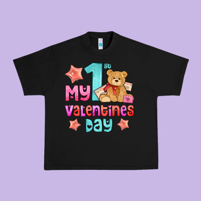 My First Valentines Day Urban Heavy Tee Designed By Adodesignshop