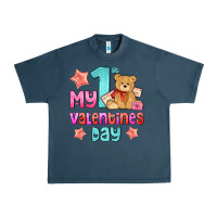 Midnight Navy my first valentines day Urban Heavy Tee - AdoDesignShop