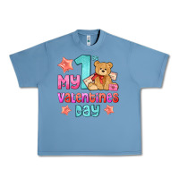 Pebble Blue my first valentines day Urban Heavy Tee - AdoDesignShop