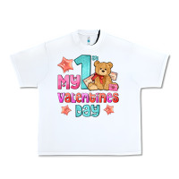 White my first valentines day Urban Heavy Tee - AdoDesignShop