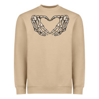 Mushroom skeleton heart Heavyweight Sweatshirt - MaliasSmallBusiness