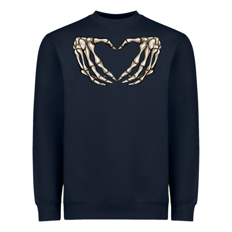 Skeleton Heart Heavyweight Sweatshirt by MaliasSmallBusiness | Teevron