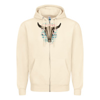 Sandshell Western Aztec Bull Skull Zipper Hoodie - Bettercallsaul