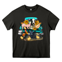 Asphalt farm truck farm animals Heavy Core Tee - FaDigitalArtStudio