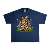 Navy western floral bunny Urban Heavy Tee - MaliasSmallBusiness