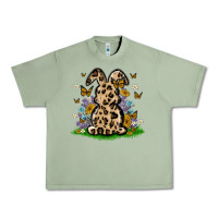 Oil Green western floral bunny Urban Heavy Tee - MaliasSmallBusiness
