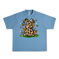 Pebble Blue western floral bunny Urban Heavy Tee - MaliasSmallBusiness