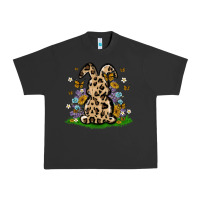 Pigment Black western floral bunny Urban Heavy Tee - MaliasSmallBusiness