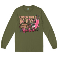 Army Green essentials of a baddie Long Sleeve Tee - MaliasSmallBusiness