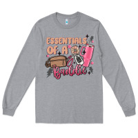 Heather Grey essentials of a baddie Long Sleeve Tee - MaliasSmallBusiness