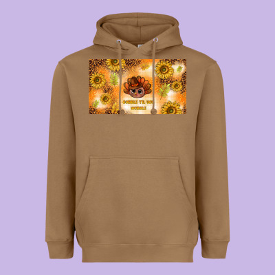 Gobble Til You Wobble Heavyweight Hoodie Designed By Tumblerdesignbyshophia