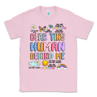 Bubblegum Pink dear tiny human behind me Classic Tee - JahusDesignShop