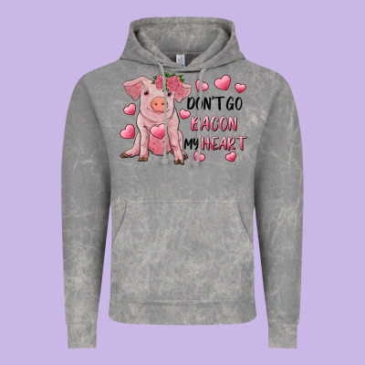 Valentine's Day Don't Go Bacon My Heart Vintage Hoodie Designed By Ranaportraitstore