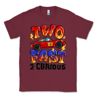 Burgundy two fast two curious boys birthday racing car Classic Tee - MaliasSmallBusiness
