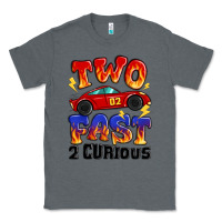 Charcoal Heather two fast two curious boys birthday racing car Classic Tee - MaliasSmallBusiness