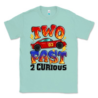 Seafoam two fast two curious boys birthday racing car Classic Tee - MaliasSmallBusiness