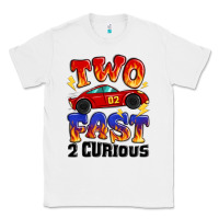 White two fast two curious boys birthday racing car Classic Tee - MaliasSmallBusiness