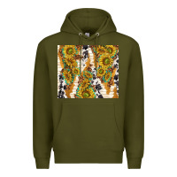 Army Green sunflowers with patterns Premium Hoodie - TumblerDesignByShophia