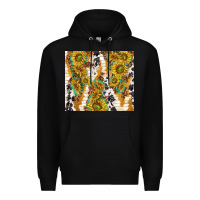 Black sunflowers with patterns Premium Hoodie - TumblerDesignByShophia