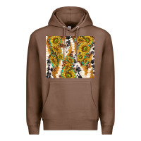 Chestnut sunflowers with patterns Premium Hoodie - TumblerDesignByShophia