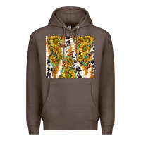 Coffee sunflowers with patterns Premium Hoodie - TumblerDesignByShophia