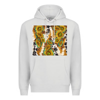 Dove Grey sunflowers with patterns Premium Hoodie - TumblerDesignByShophia