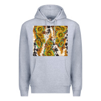 Heather Grey sunflowers with patterns Premium Hoodie - TumblerDesignByShophia