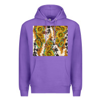 Purple sunflowers with patterns Premium Hoodie - TumblerDesignByShophia