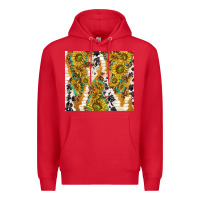 Red sunflowers with patterns Premium Hoodie - TumblerDesignByShophia