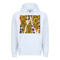 White sunflowers with patterns Premium Hoodie - TumblerDesignByShophia