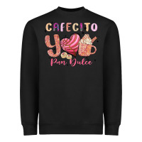 Black cafecito y pan dulce Heavyweight Sweatshirt - MaliasSmallBusiness