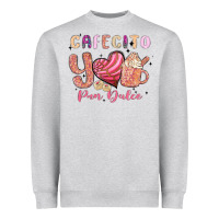 Heather Grey cafecito y pan dulce Heavyweight Sweatshirt - MaliasSmallBusiness