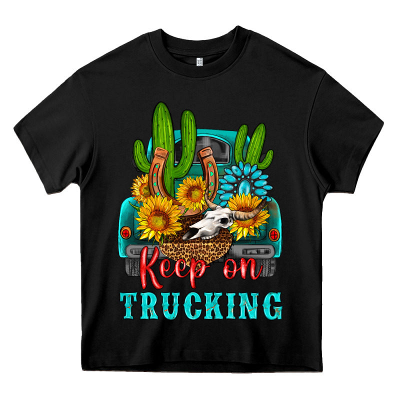 Keep On Trucking With Western Truck Heavy Core Tee by HRA Design Shop | Teevron