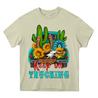 Mossy keep on trucking with western truck Heavy Core Tee - HRA Design Shop